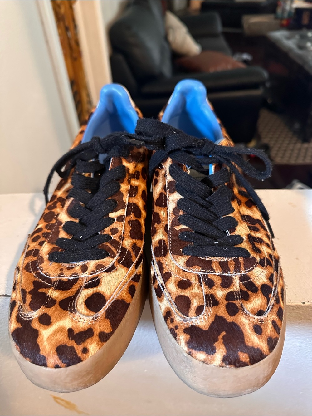 Steve Madden Leopard Print Sneakers with Black Laces